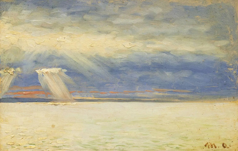 Aurinko pilkistää pilvien välistä. - Michael Peter Ancher