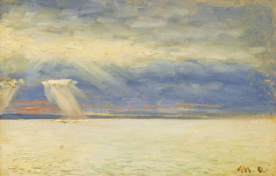 Aurinko pilkistää pilvien välistä. - Michael Peter Ancher
