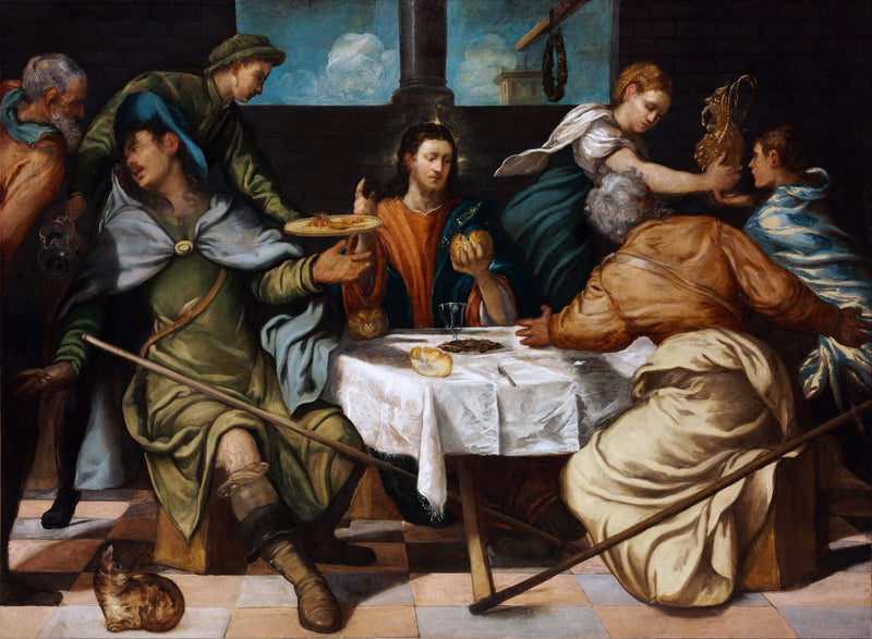 Emmaüs-illallinen - Jacopo Tintoretto