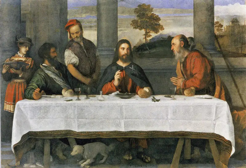 Emmaüs-illallinen - Titian