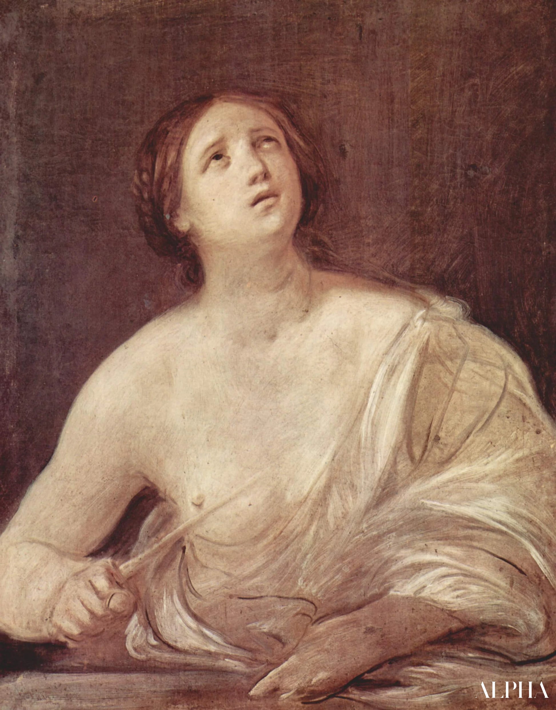 Lucretian itsemurha - Guido Reni - Taulujen ja korkealaatuisten maalauksien reproduktiot