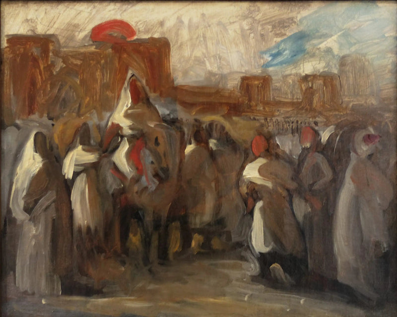 Marokon sulttaani Moulay Abd-er-Rahmane vastaanottamassa Ranskan lähettilästä kreivi de Mornay - Eugène Delacroix