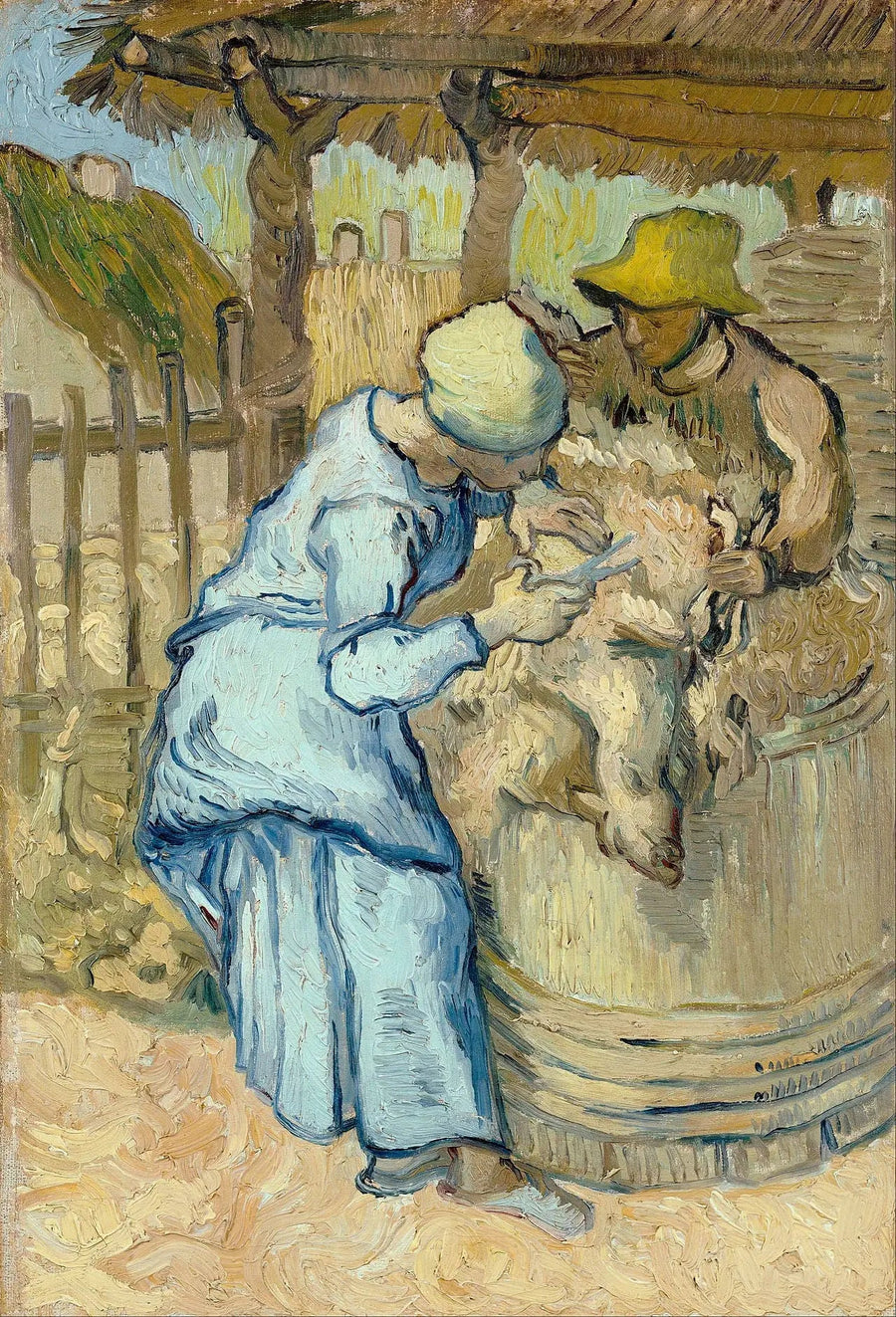 Lampaanleikkuri (Millet'n mukaan) - Vincent van Gogh
