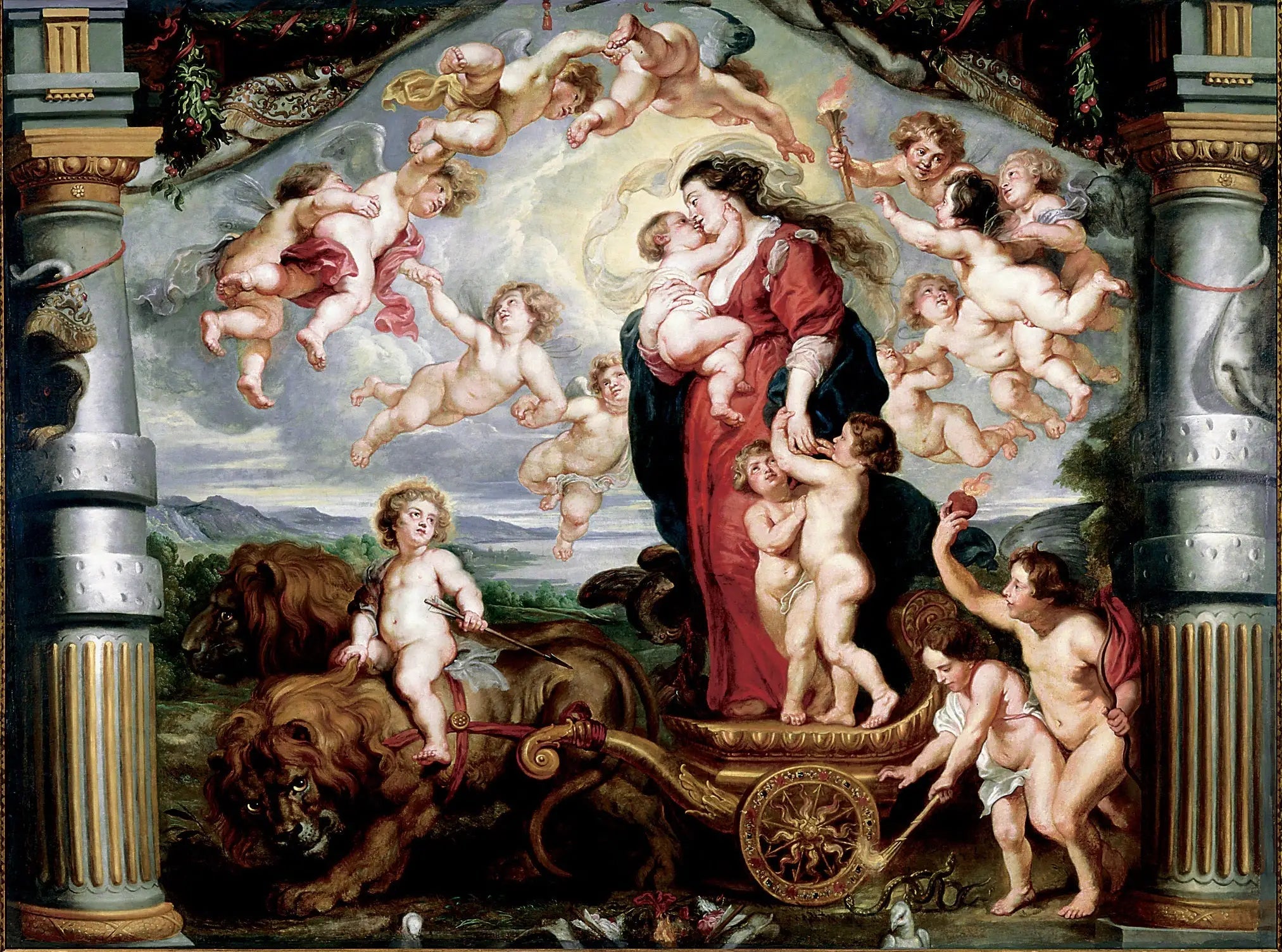 Le triomphe de l'amour divin - Peter Paul Rubens image 1 copie de tableau peinte à la main