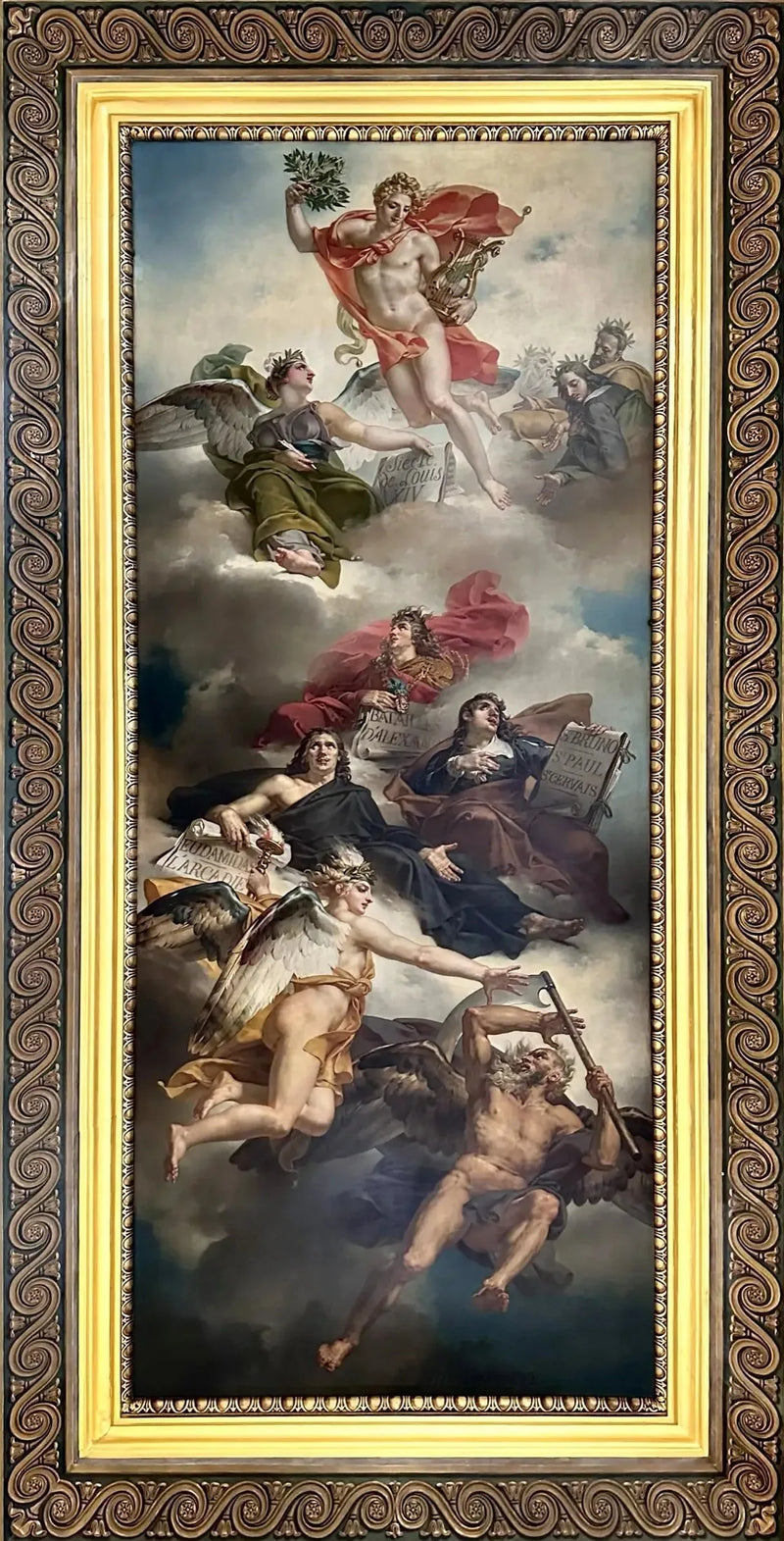 Ranskan maalauksen voitto: Poussin, Le Sueur ja Le Brunin ylistys - Charles Meynier