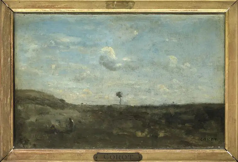 Laaja tasainen alue - Jean-Baptiste Camille Corot