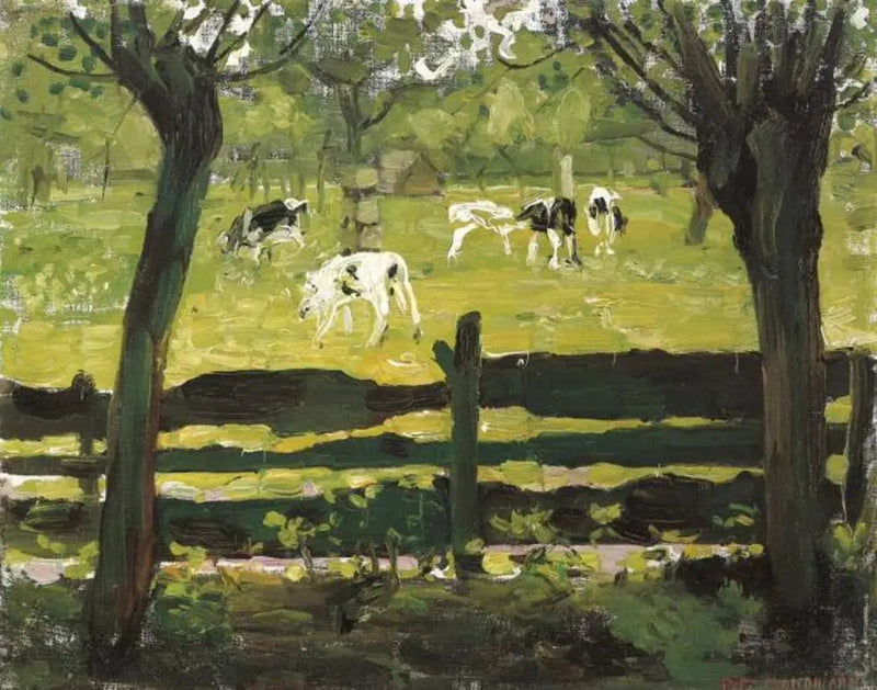 Valkoinen härkävasikka - Piet Mondrian