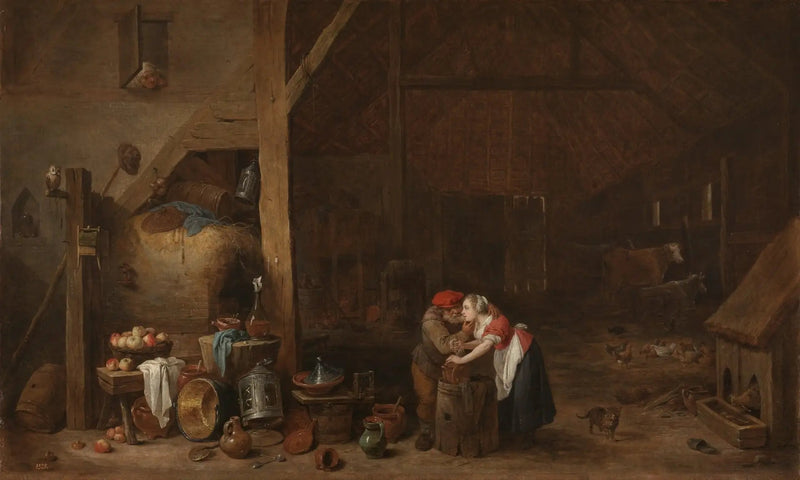 Vanhainen mies ja palvelijatar - David Teniers nuorempi