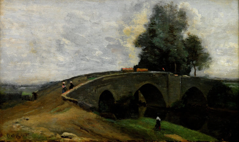 Vanha silta - Jean-Baptiste Camille Corot