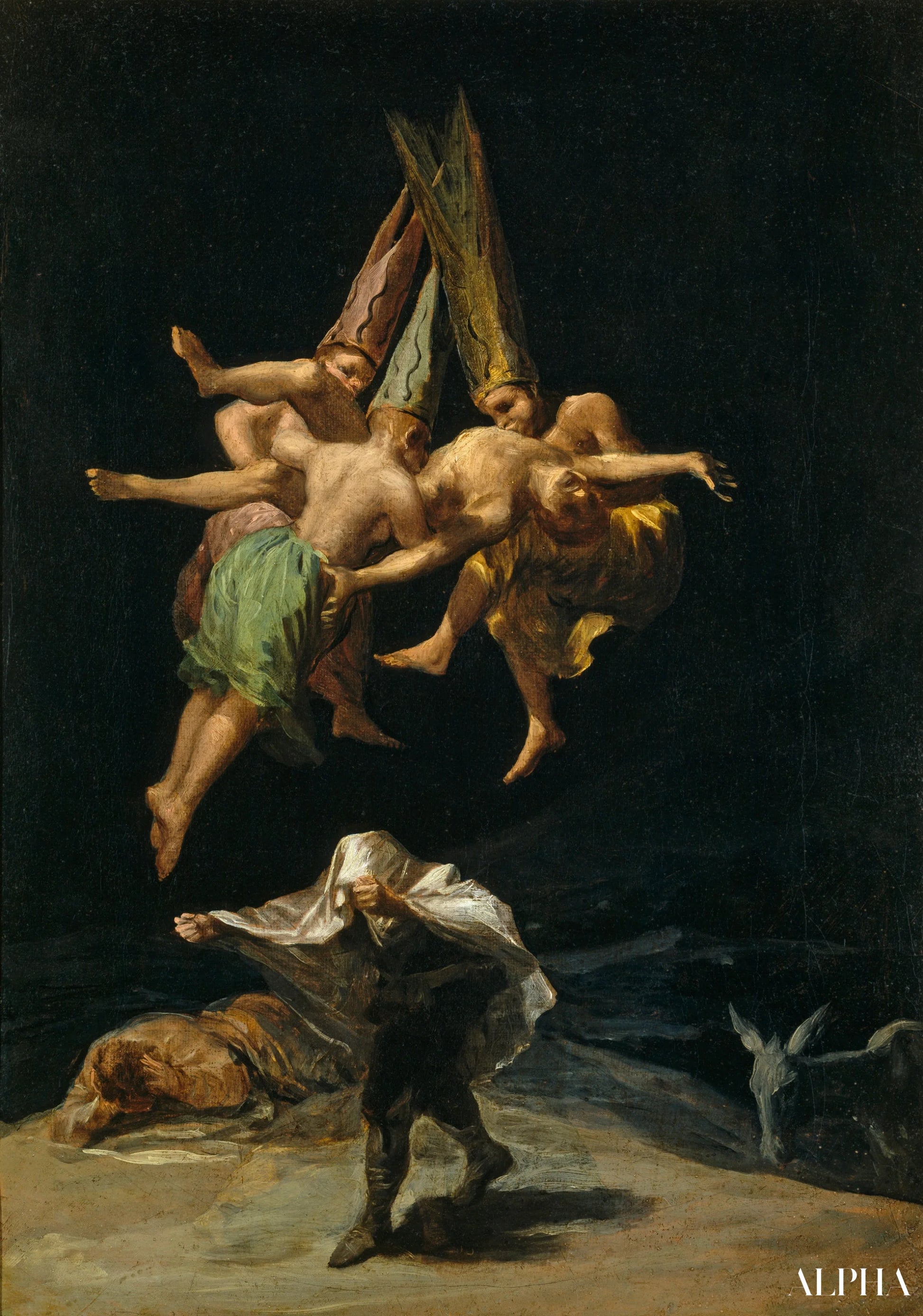 Noitien lento - Francisco de Goya - Korkealaatuiset taulujen ja maalauksien reproduktiot