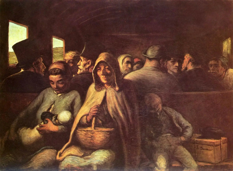 Kolmannen luokan vaunu - Honoré Daumier