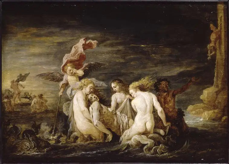 Léandre hukkui löydetty Néréidien - David Teniers nuorempi