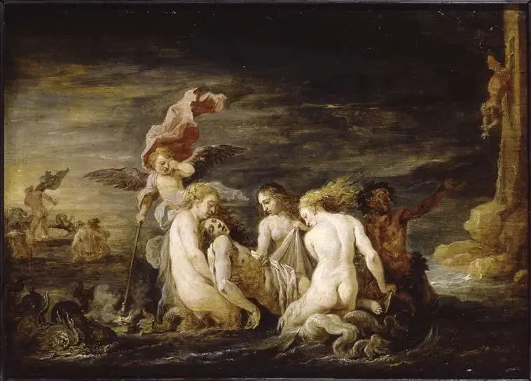Léandre hukkui löydetty Néréidien - David Teniers nuorempi