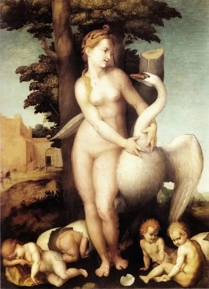 Léda ja joutsen - Andrea del Sarto