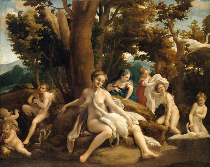 Léda ja Joutsen - Antonio da Correggio
