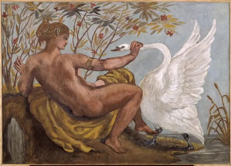 Leda ja joutsen - Eugène Delacroix