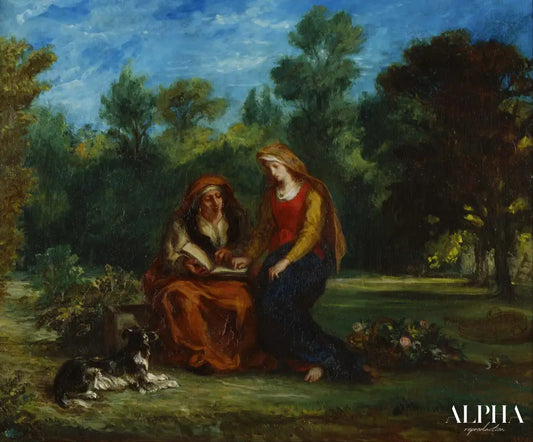 L'éducation de la Vierge - Eugène Delacroix - Reproductions de tableaux et peintures haut de gamme