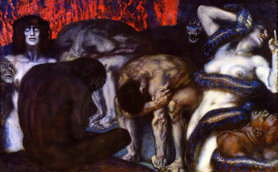 Reproduction du tableau « L'Enfer - Franz Von Stuck » par Alpha Reproduction en peinture à l’huile