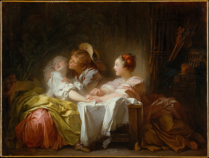 Kadonnut haaste vai voitettu suukko - Jean-Honoré Fragonard