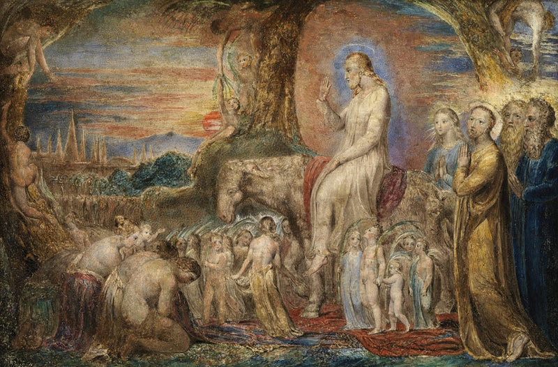Kristuksen sisäänkäynti Jerusalemiin - William Blake