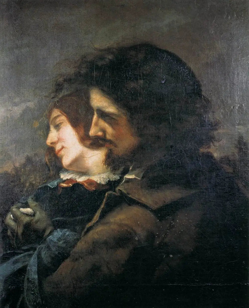 Onnelliset rakastavaiset - Gustave Courbet