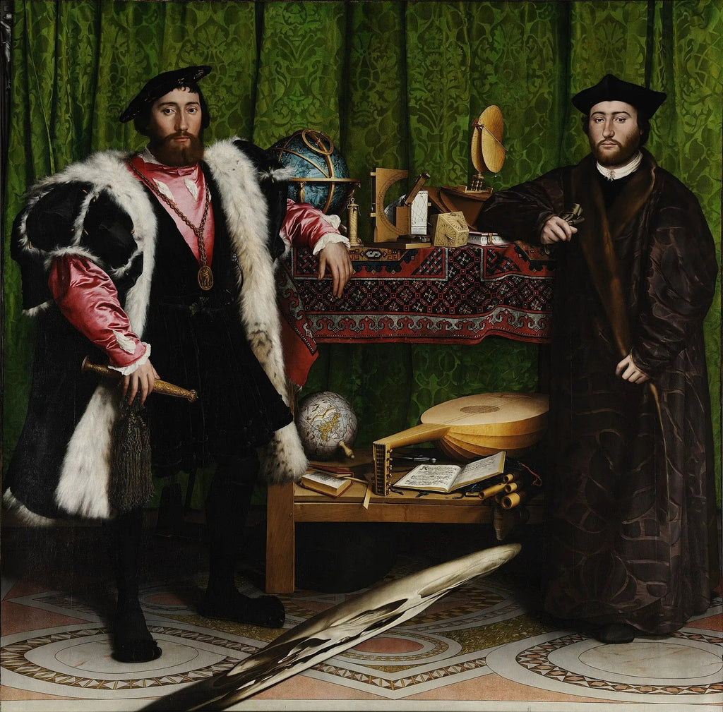 Les Ambassadeurs - Hans Holbein le Jeune image 1 reproduction artisanale de tableau