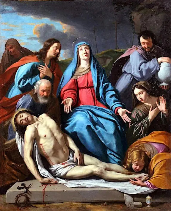 Kristuksen hautaamisen valmistelut - Philippe de Champaigne
