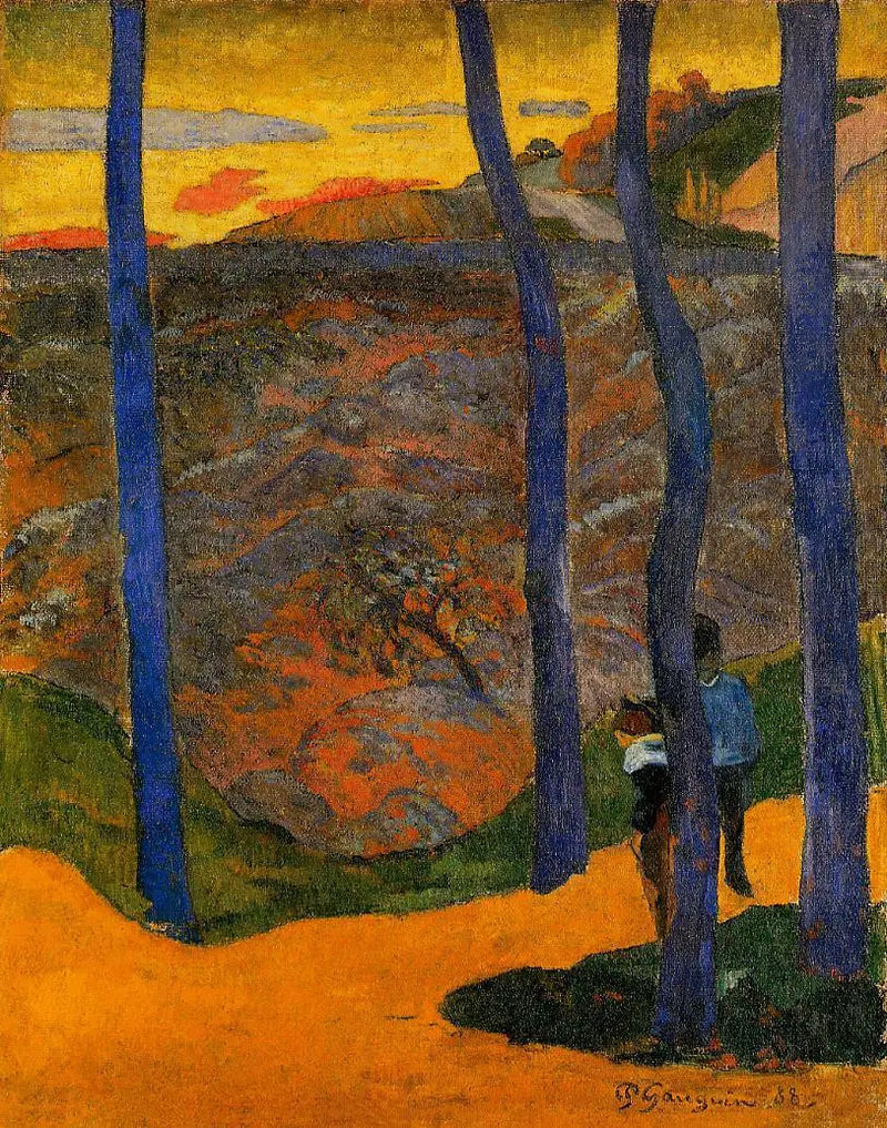 Siniset puut (Siellä vietät, kaunis) - Paul Gauguin
