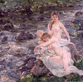 Kylpijät - Robert Lewis Reid