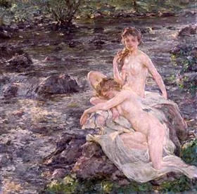 Kylpijät - Robert Lewis Reid