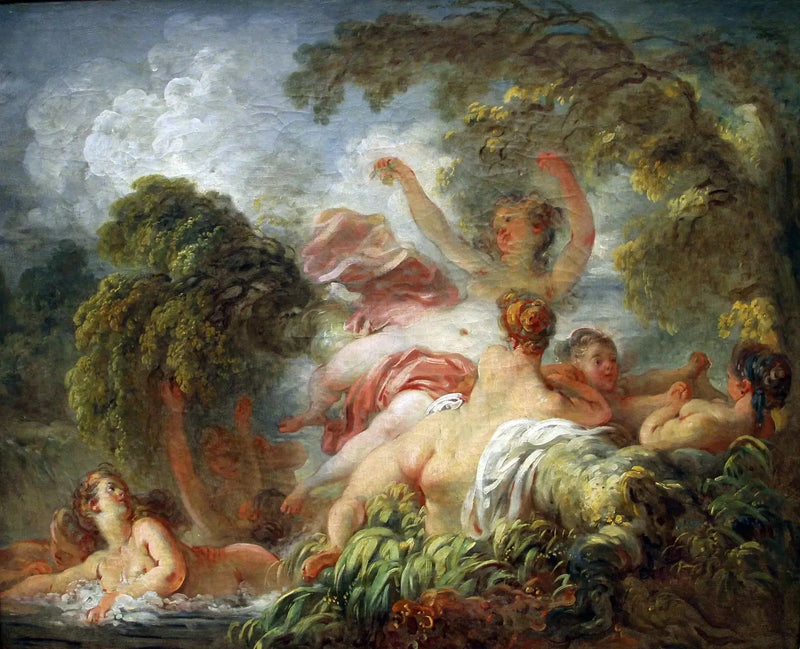 Uima-allasnaiset - Jean-Honoré Fragonard