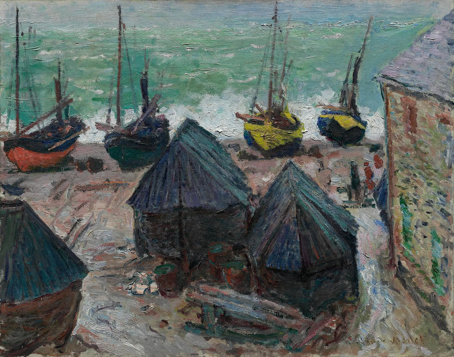 Veneet rannalla Étretatissa - Claude Monet