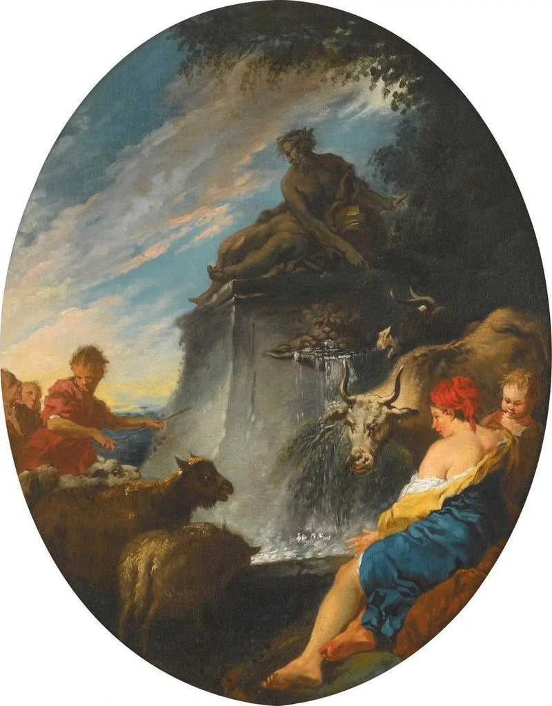 Laulavat paimenet lähteellä - François Boucher