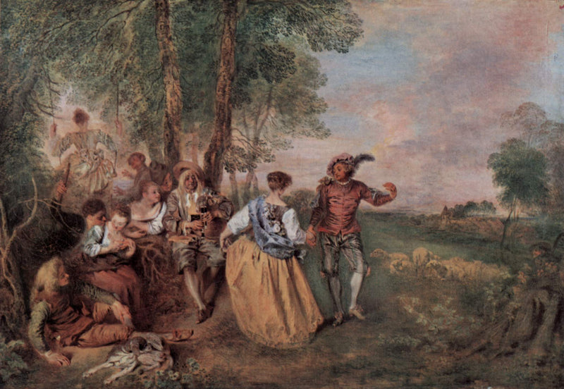 Laulavat paimenet - Antoine Watteau