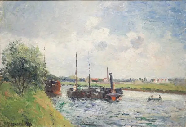 Oise-joen rannat, lähellä Pontoise - Camille Pissarro