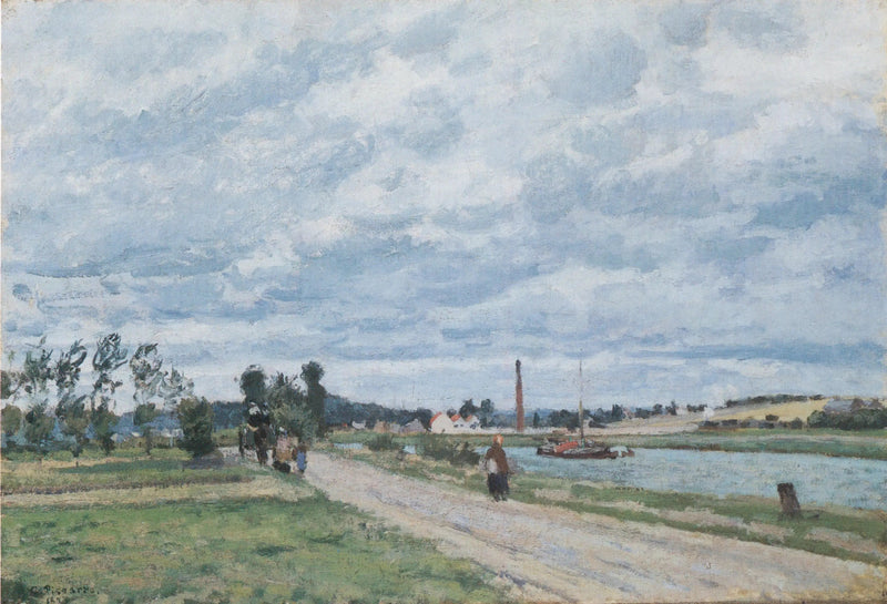 Oise-joen rannat Pontoisen lähellä - Camille Pissarro