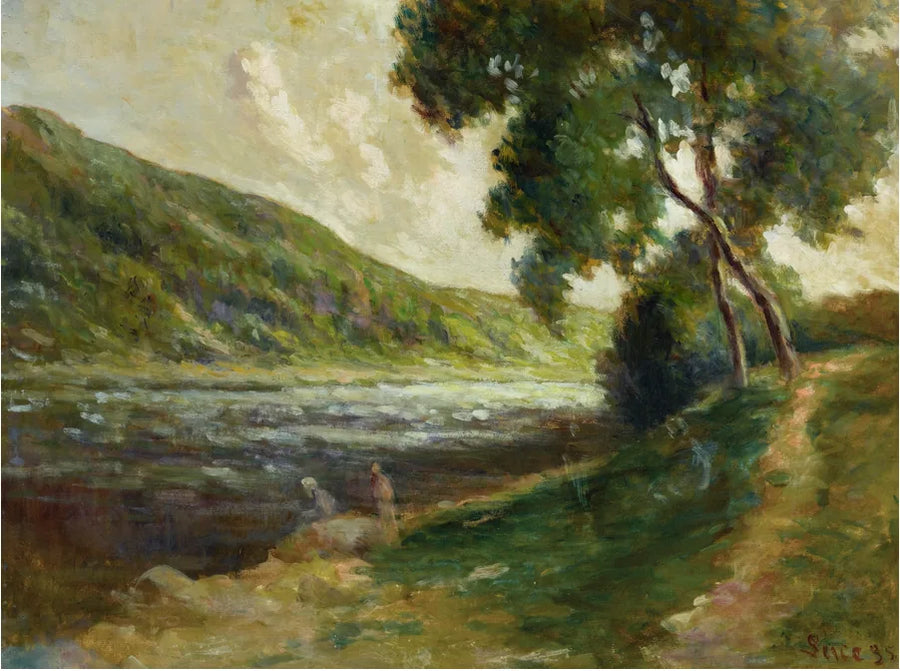 Seine-joen rannat Rolleboisen lähellä - Maximilien Luce