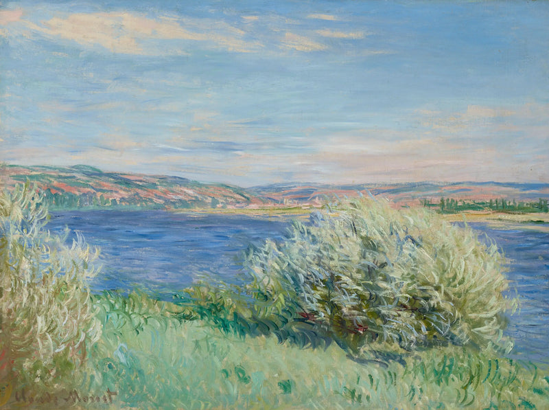 Seinen rannat Vétheuilin lähellä - Claude Monet