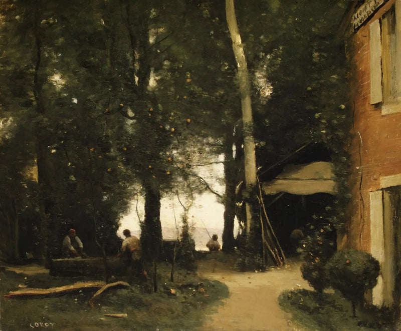 Seine-joen rannat Conflansissa - Jean-Baptiste Camille Corot