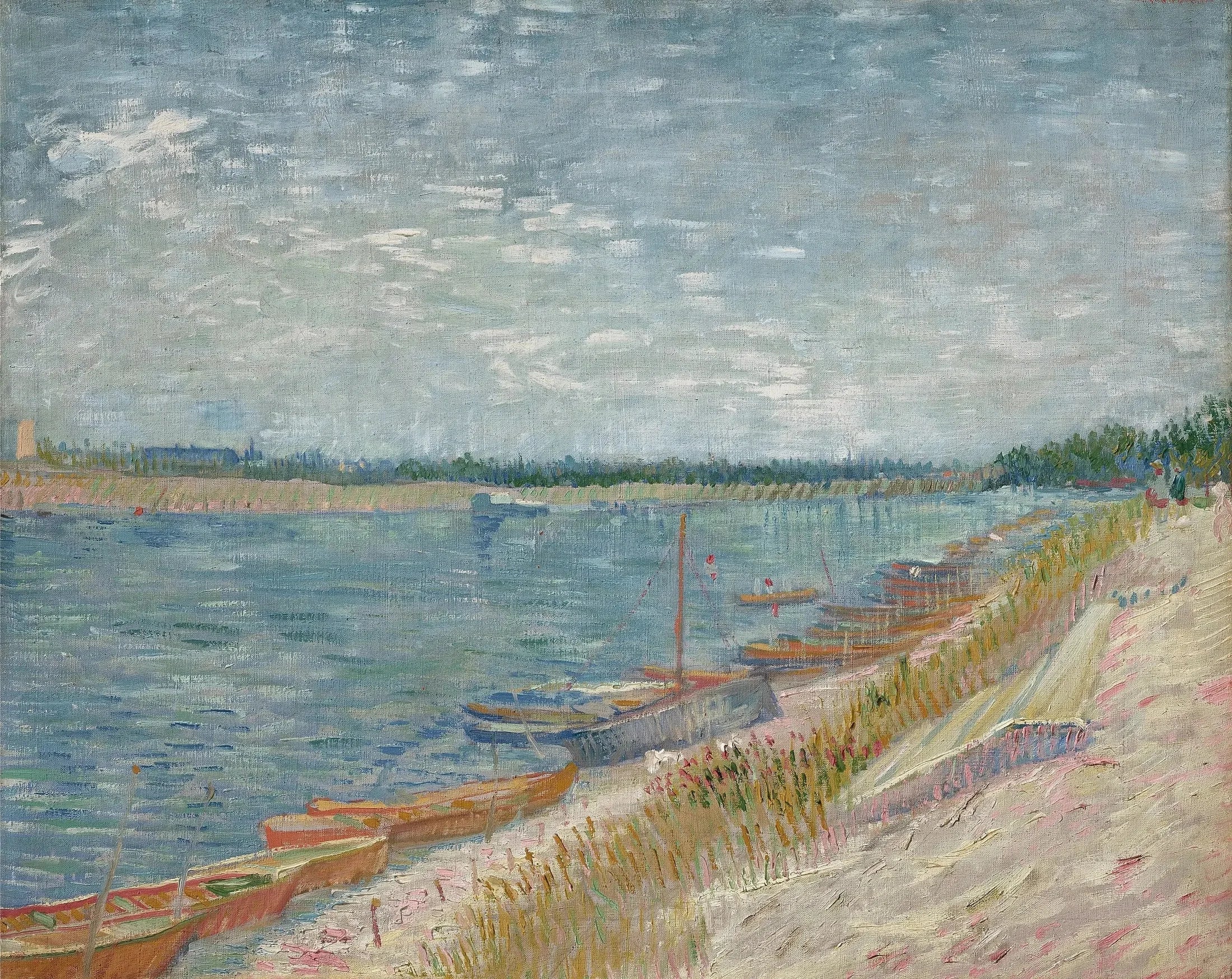 Les canots amarrés - Vincent van Gogh - Alpha Reproduction