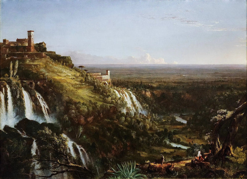 Les Cascatelli, Tivoli, vers Rome - Thomas Cole