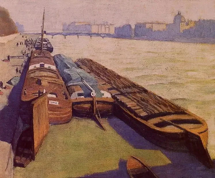 Laivanostajat, Seine-joen rannalla - Félix Vallotton