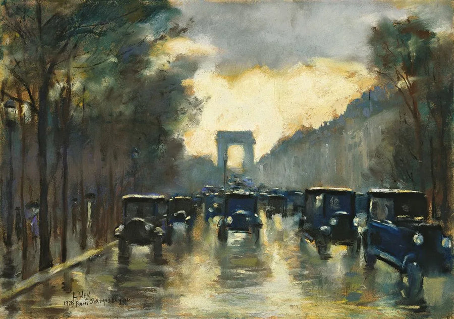 Champs-Élysées ja Riemukaari, Pariisi - Lesser Ury