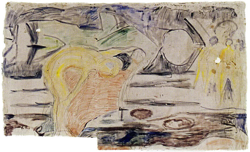 Etsijät: seisova lastenryhmä - Edvard Munch