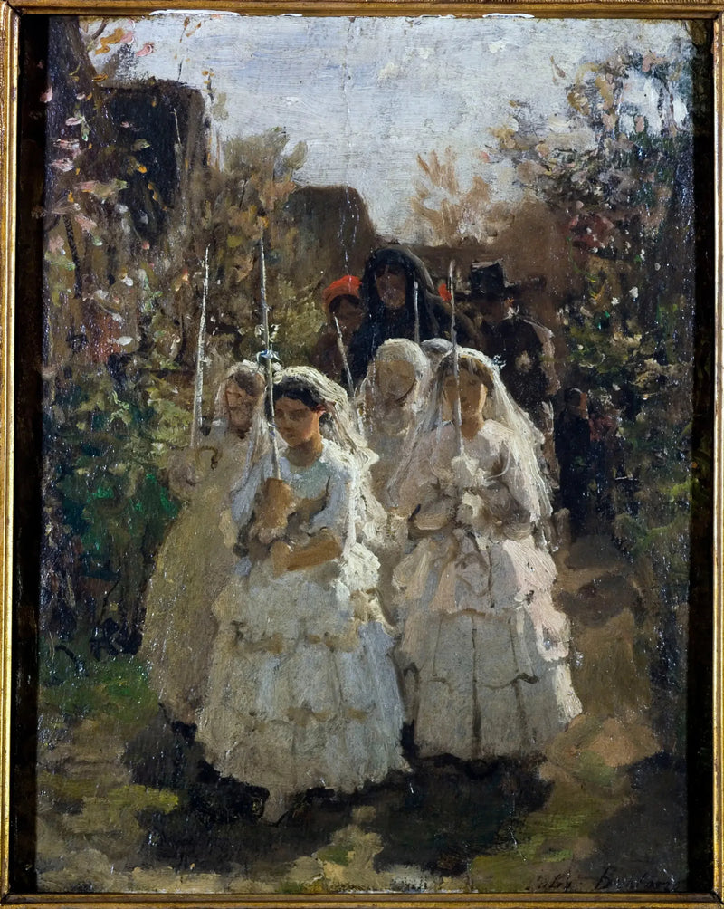Courrièresin ensimmäiset kommunion osallistujat - Jules Breton