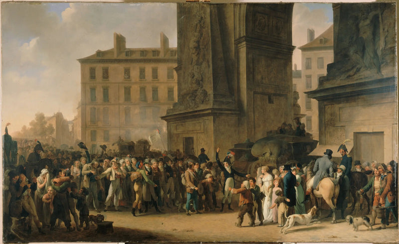 Les Conscrits de 1807 marssivat Saint-Denis-portin edessä - Louis-Léopold Boilly