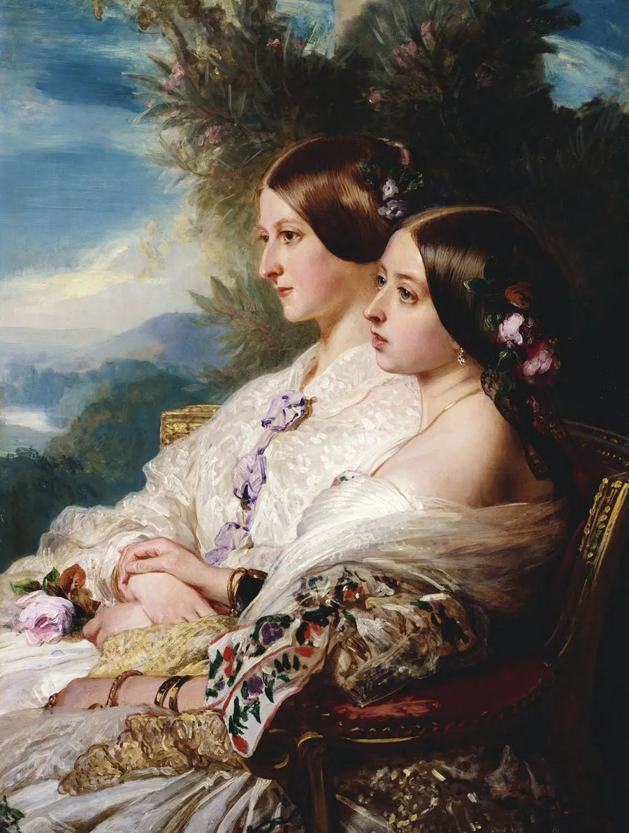 Serkut: kuningatar Viktoria ja Voitto, herttuatar Nemoursista - Franz Xaver Winterhalter
