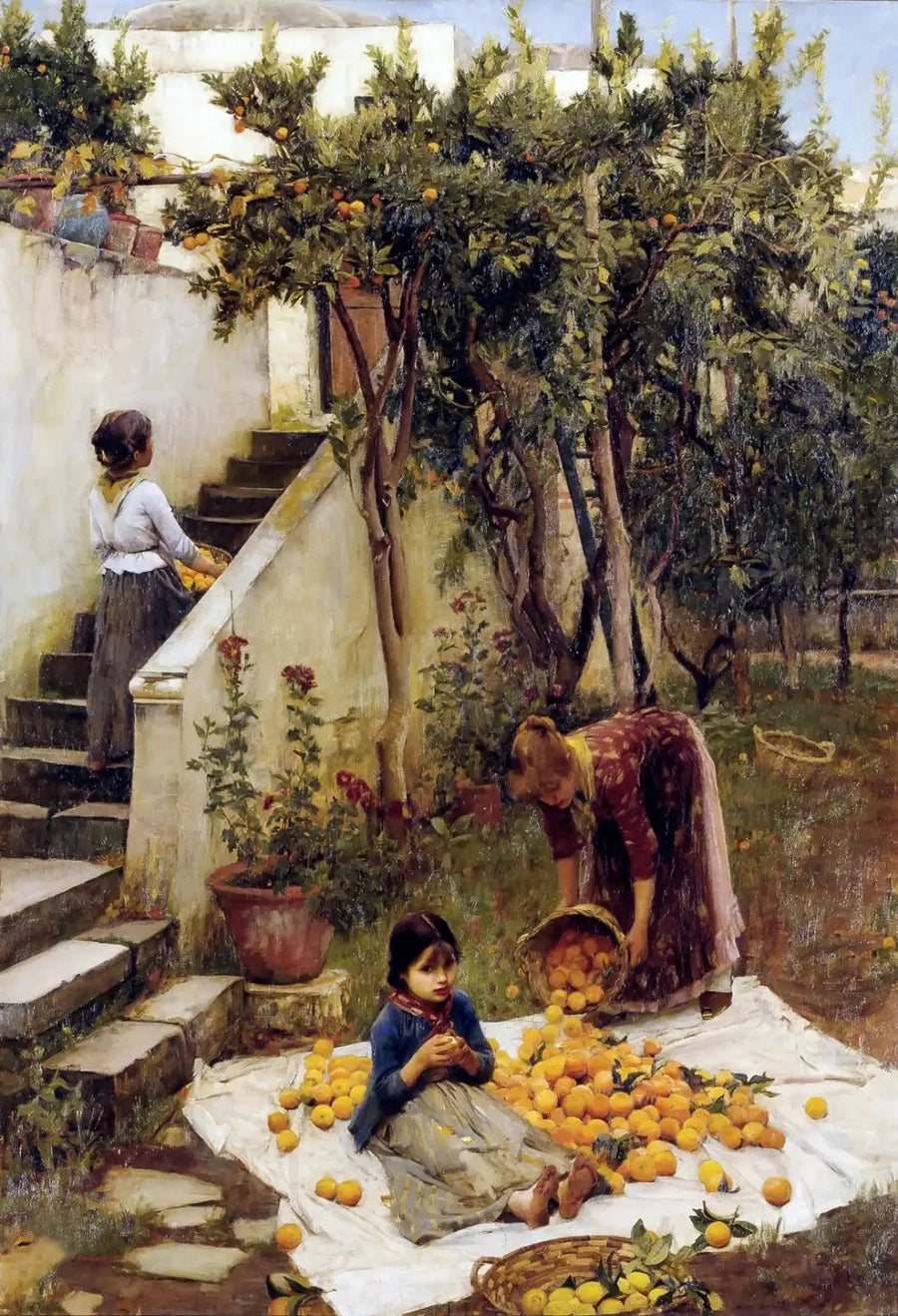 Oranssien kerääjät - John William Waterhouse