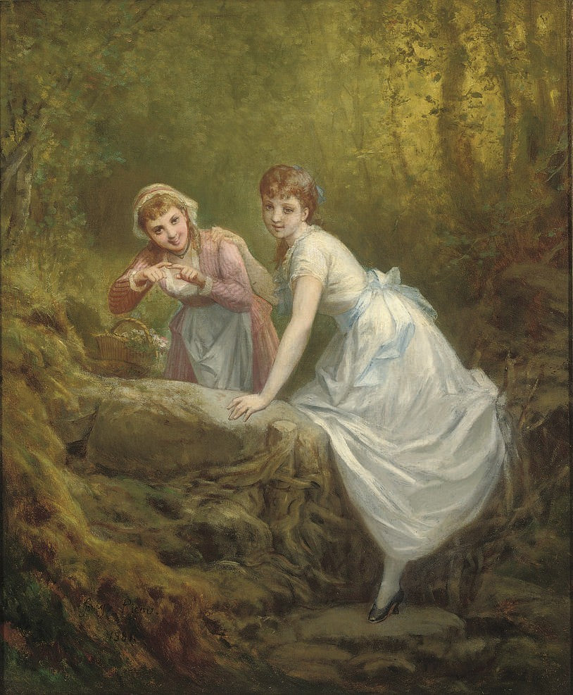 Les cueilleurs de fleurs - Henri-Pierre Picou image 1 copie peinte à la main à l’huile