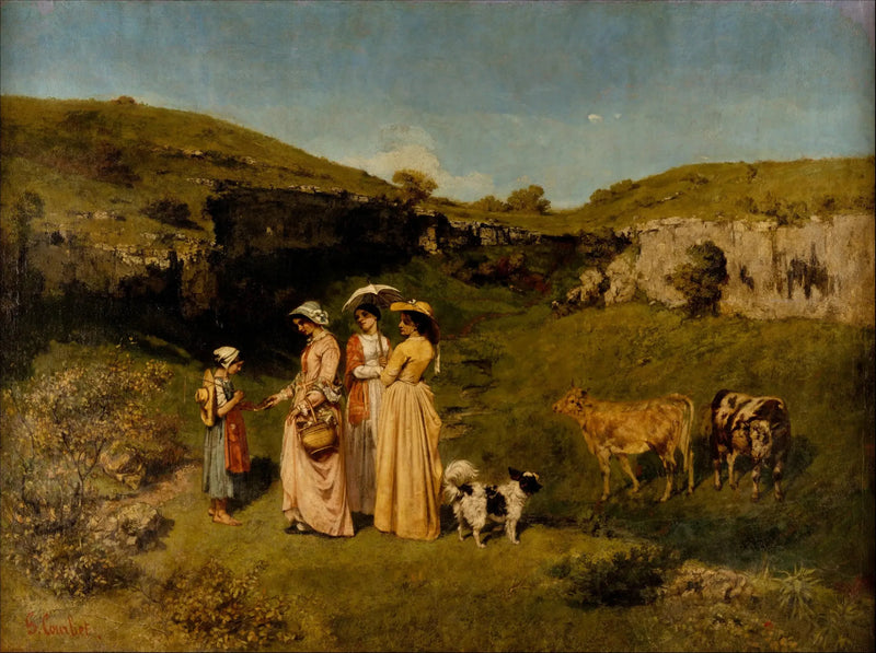 Kylän neidot - Gustave Courbet